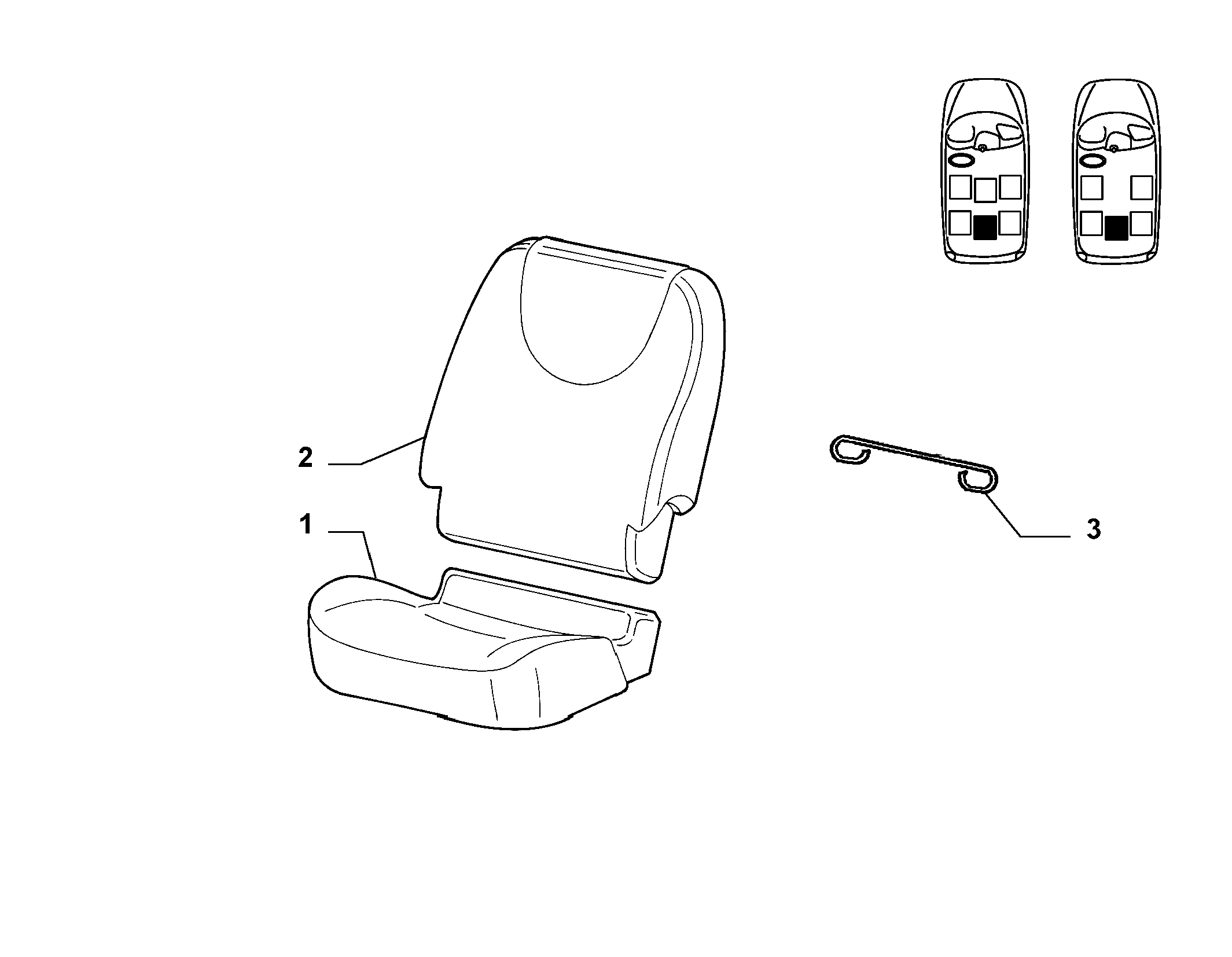 70615/05 REAR SEAT LINING