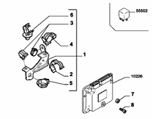 10225-020 INJECTION ECU AND ENGINE HARNESS FASTENERS