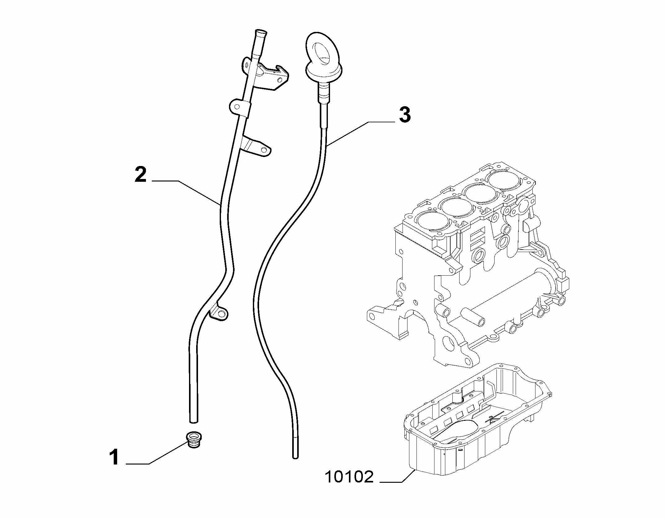 10301-060 DIP STICK, CAP, TRANSMITTER AND PRESSURE ROD