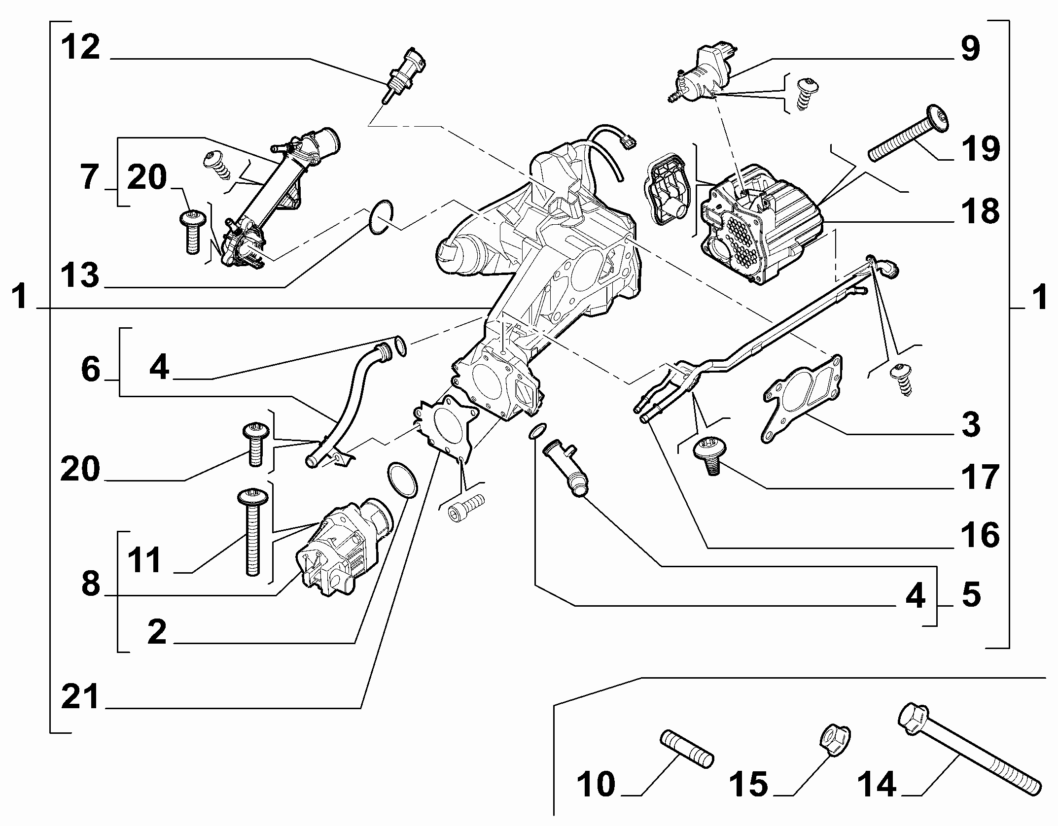 10259-010 OIL COOLER AND EGR VALVE