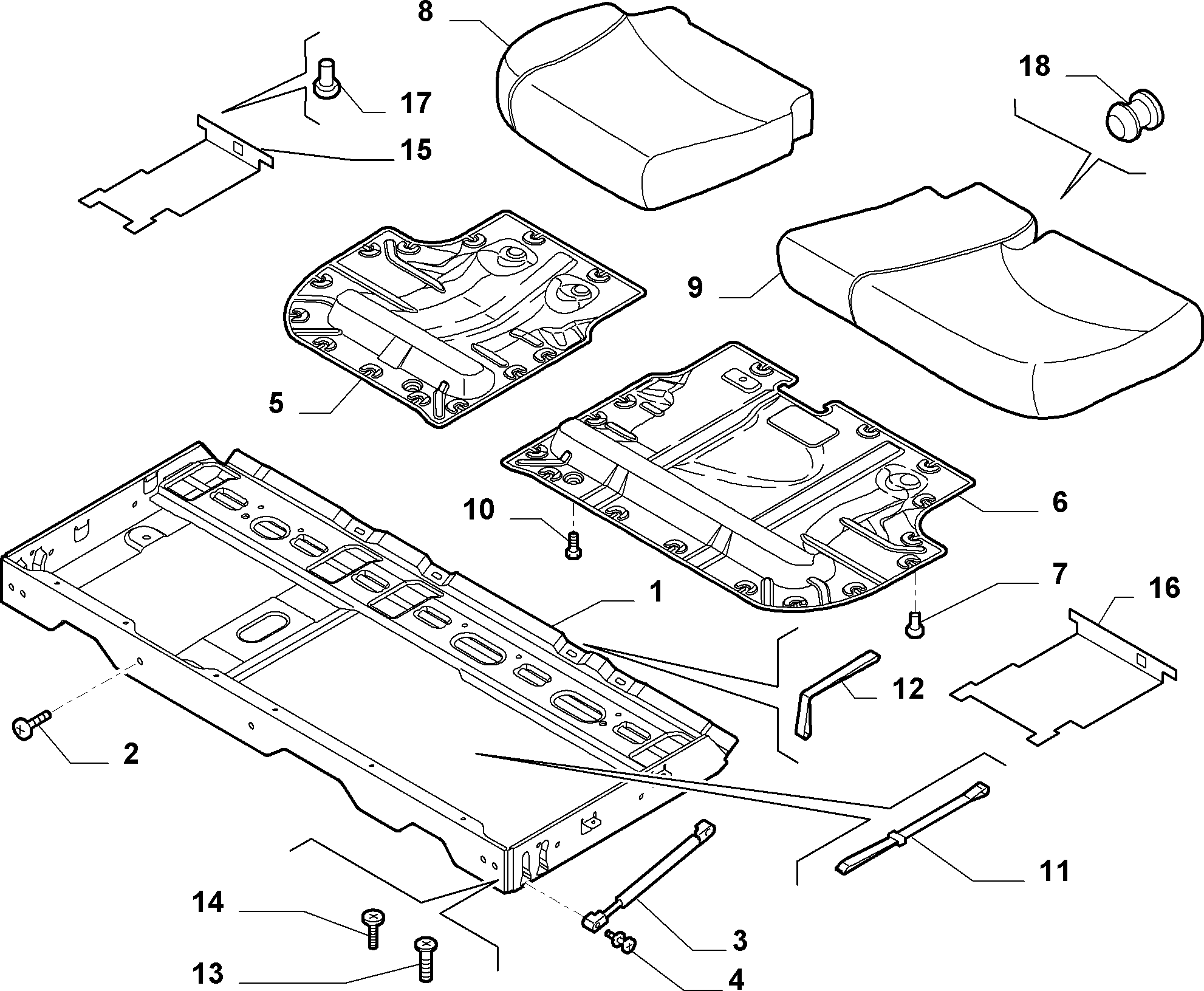 70613/01 REAR SEAT