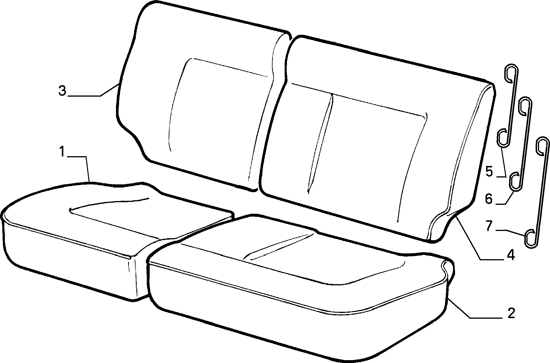 70615/03 REAR SEAT LINING