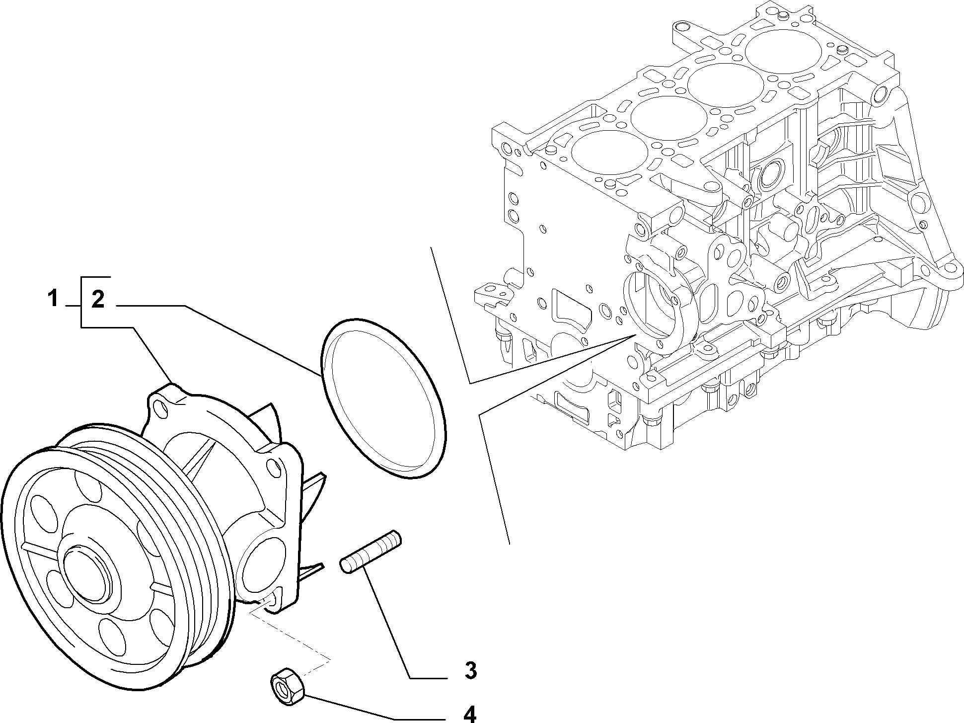 10402/80 WATER PUMP AND PIPE