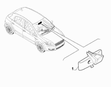 70740-010 REAR VIEW MIRROR
