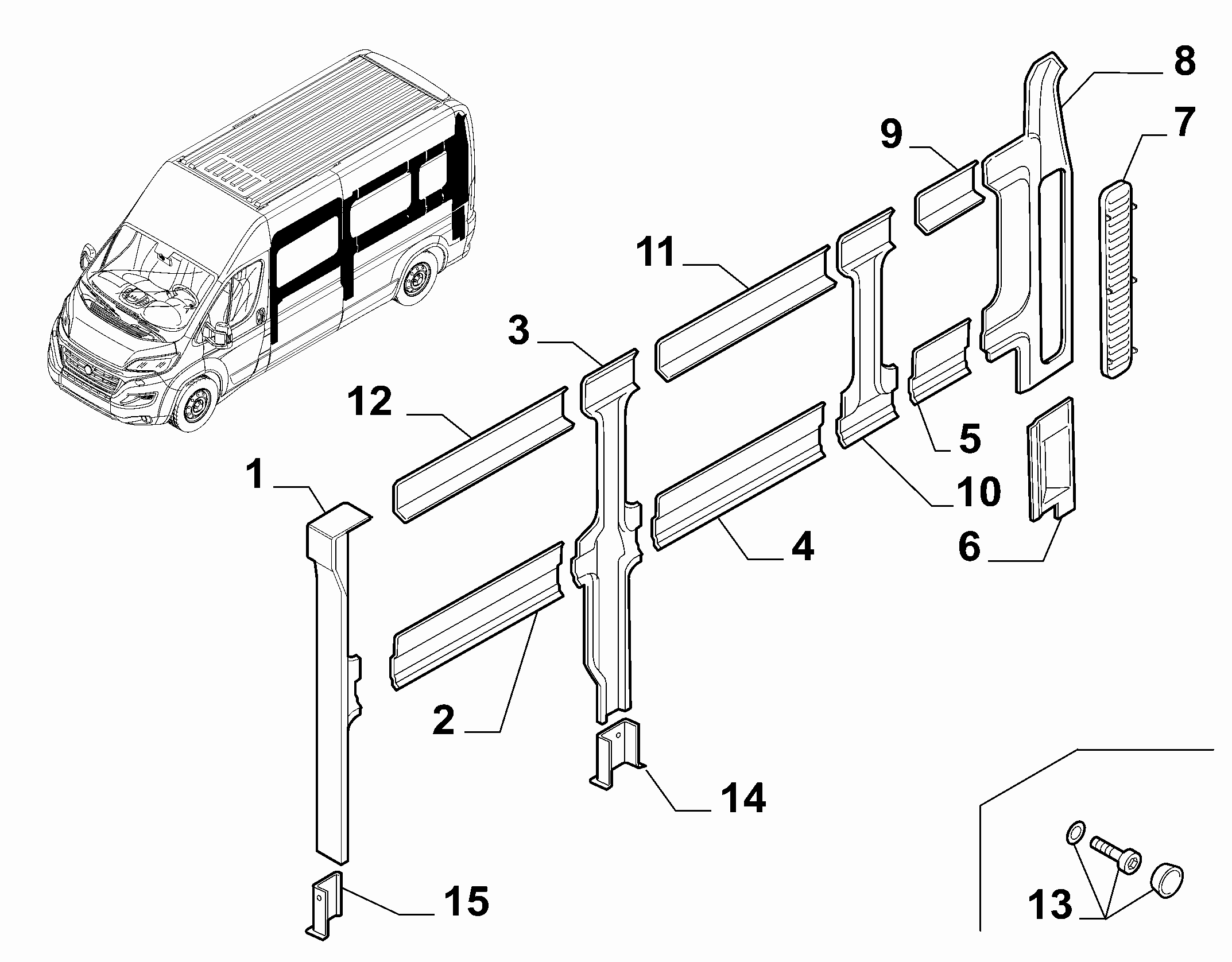 70523-110 REAR COVERS, LOWER SIDE