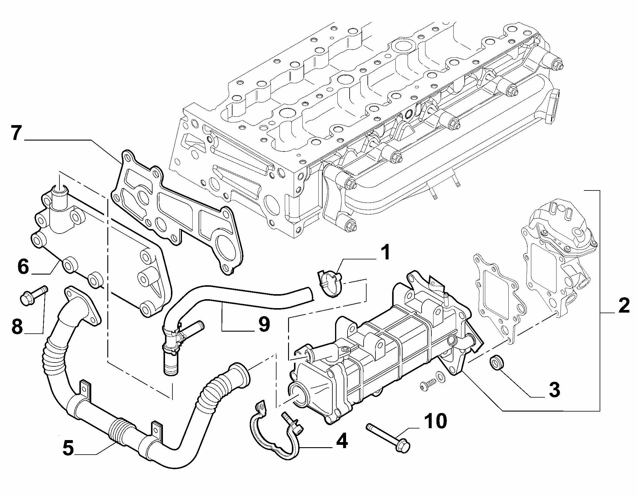 10259-010 OIL COOLER AND EGR VALVE