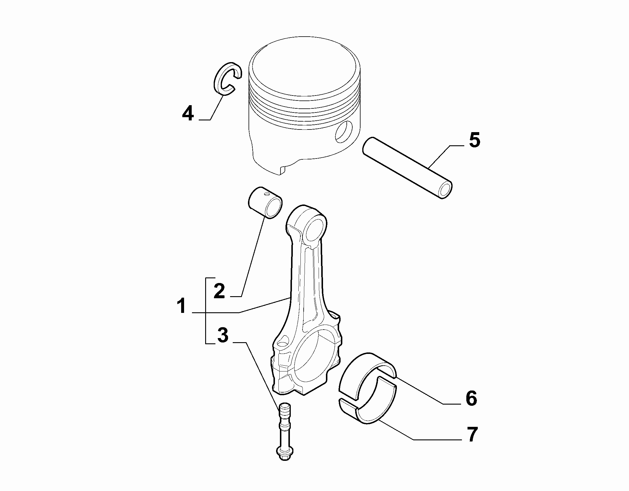 10105-010 COUPLING RODS AND HALF BEARINGS