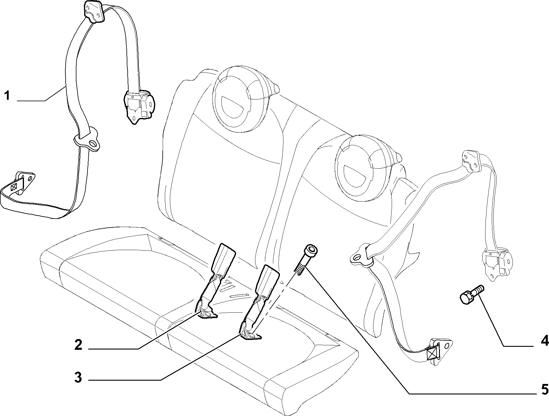 70527-020 REAR SEAT BELTS