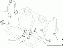70527-020 REAR SEAT BELTS