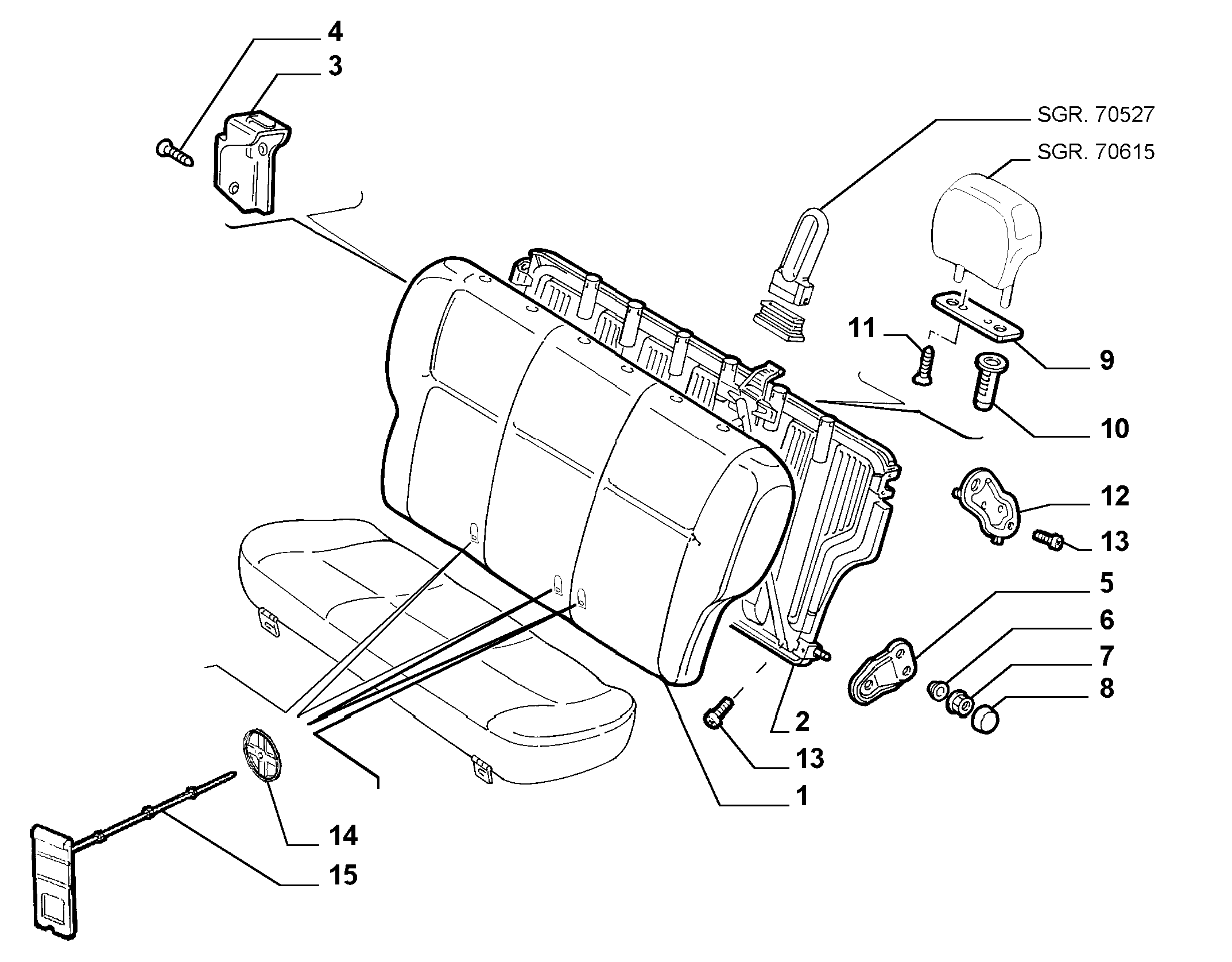 70613/15 REAR SEAT