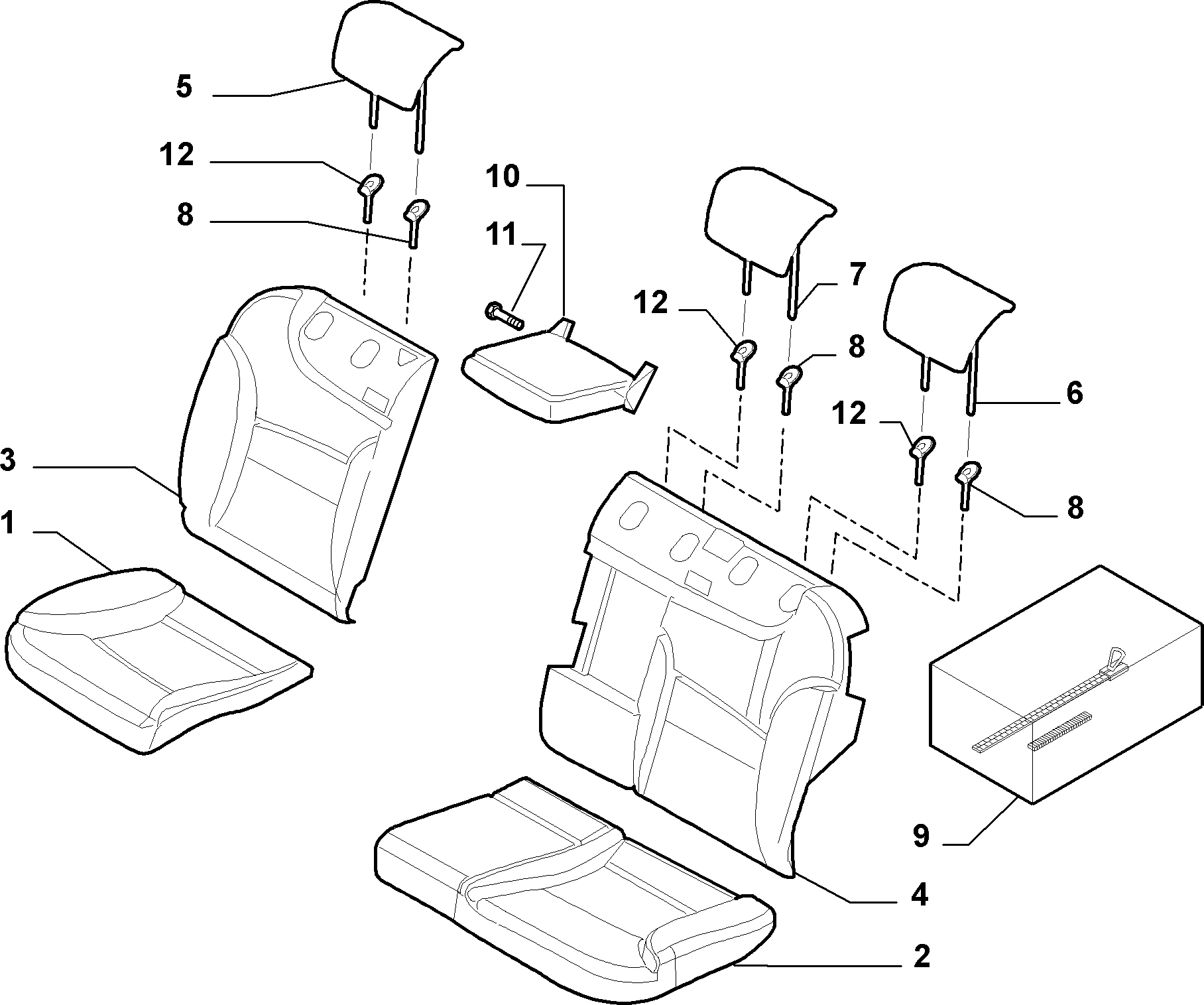 70615/06 REAR SEAT LINING