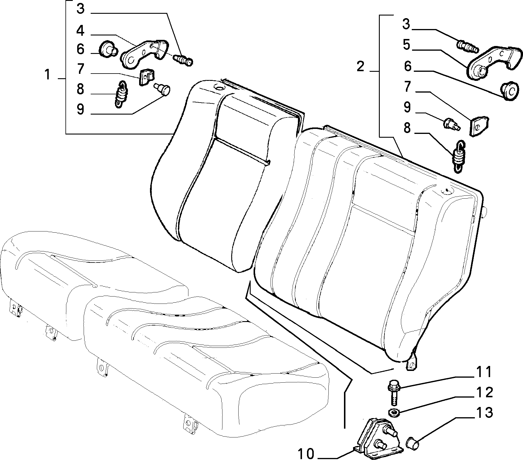 70613/01 REAR SEAT