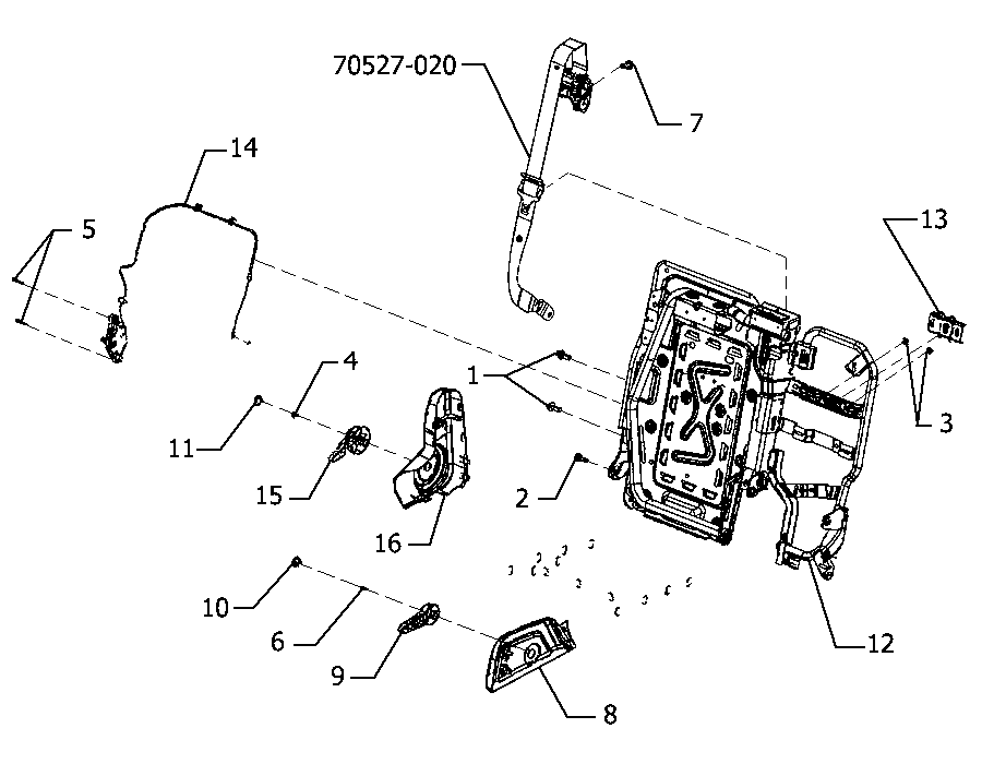 70613-071 2ND ROW REAR SEAT - RIGHT SIDE - 60%