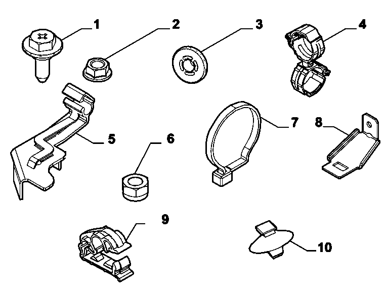55527-010 CABLE SET FIXINGS