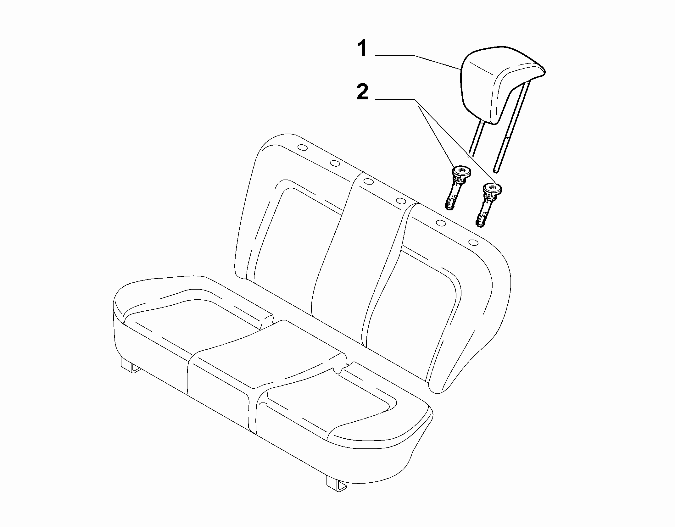 70613-050 REAR SEAT HEAD REST