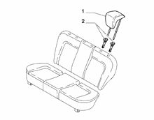 70613-050 REAR SEAT HEAD REST