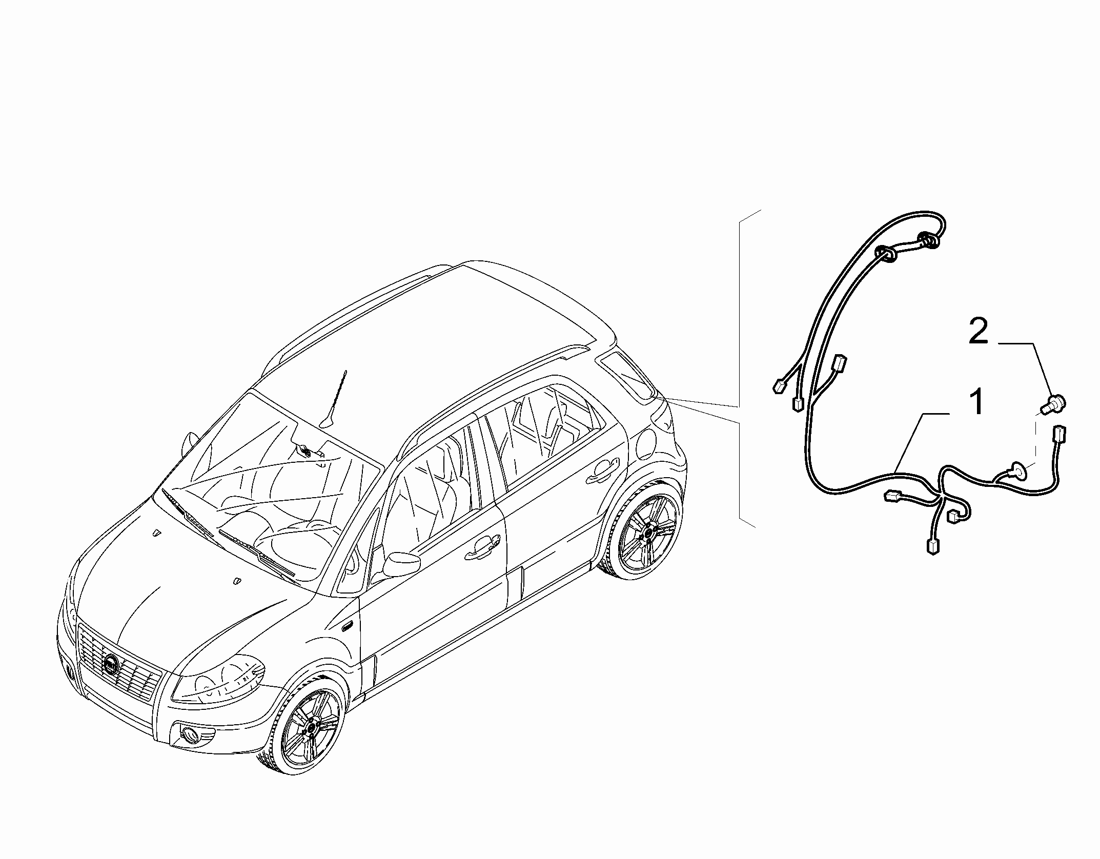 55526-025 TRUNK/REAR DOOR WIRING SET