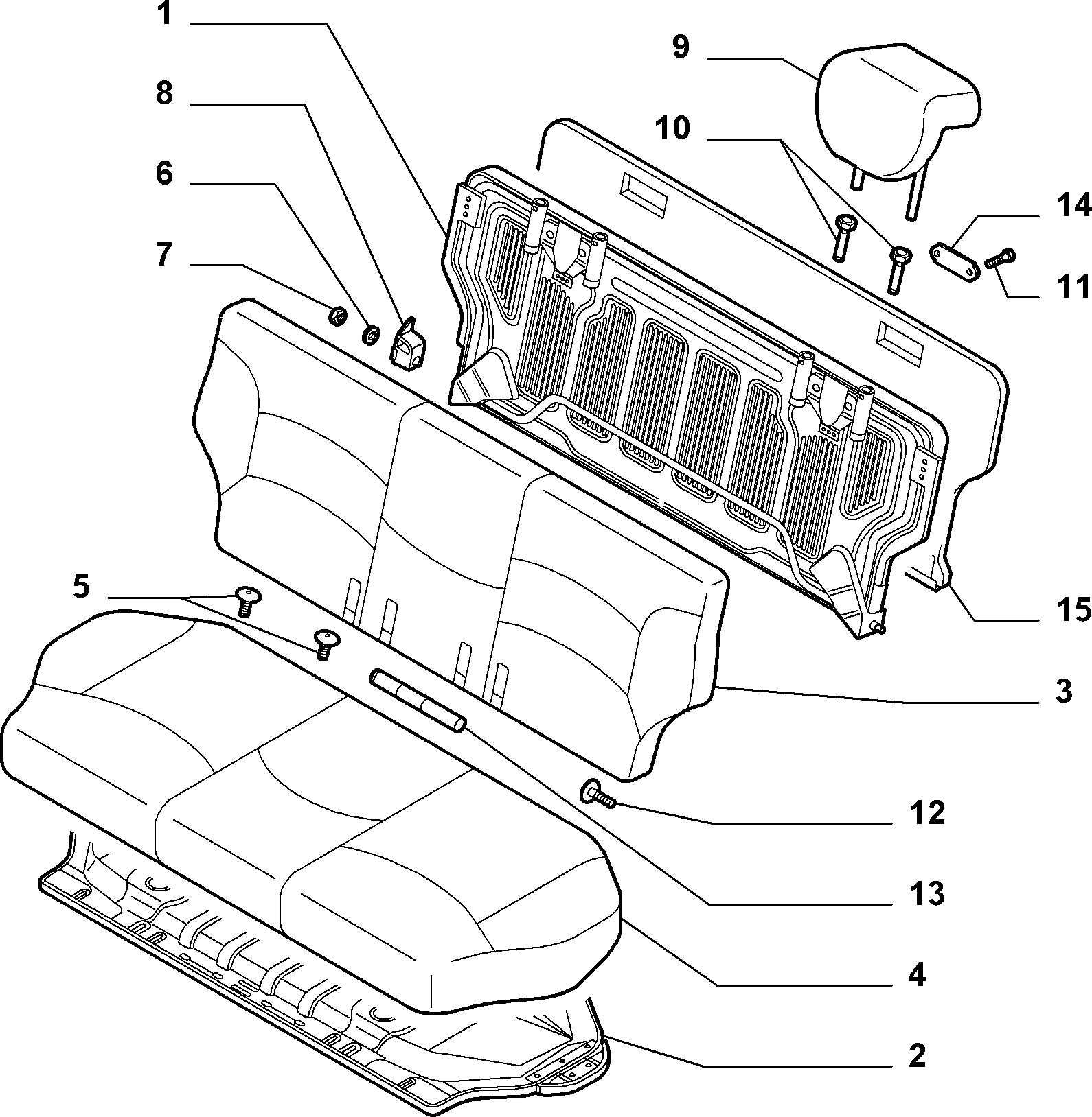 70613/01 REAR SEAT