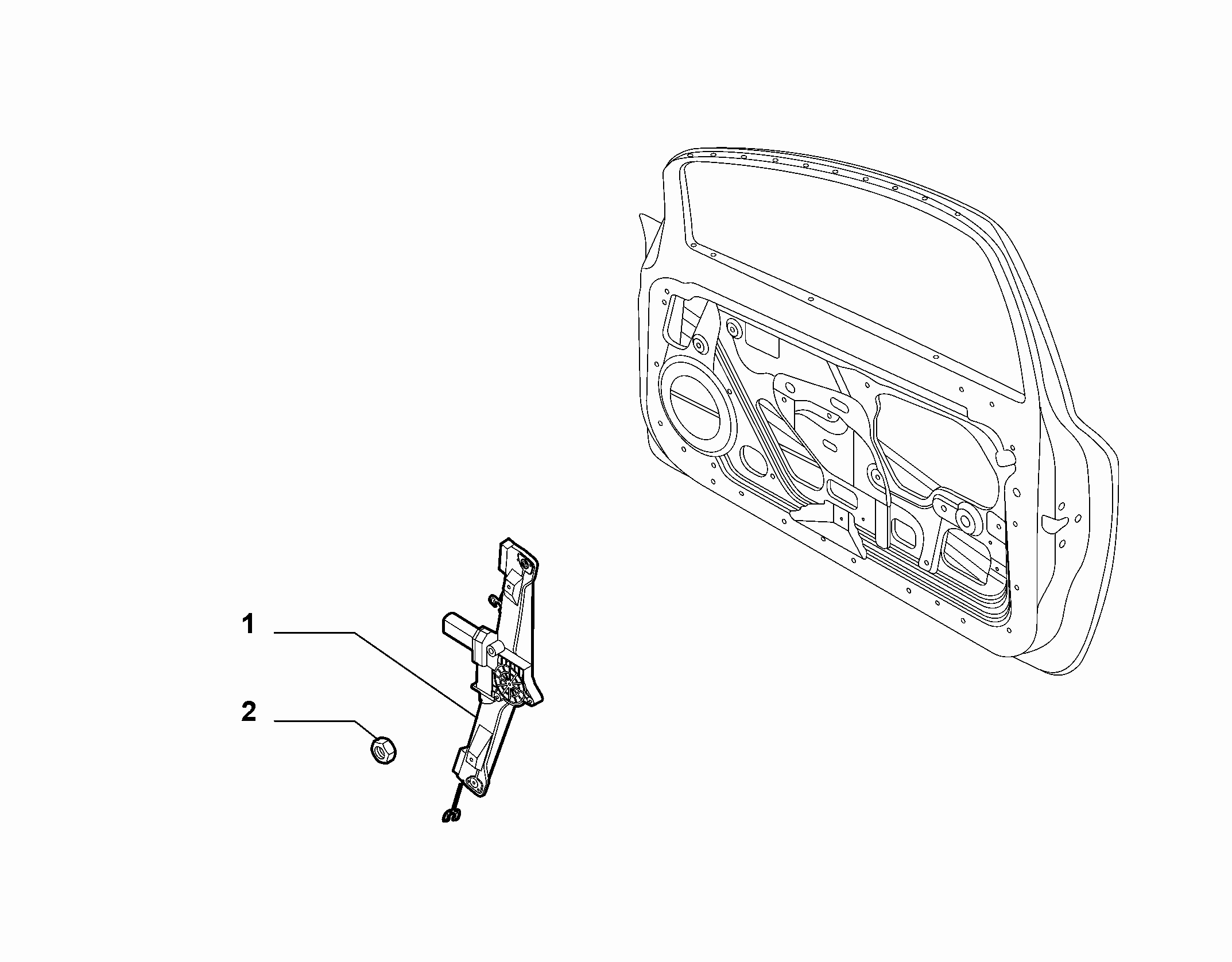 70129-040 FRONT ELECTRIC WINDOW 