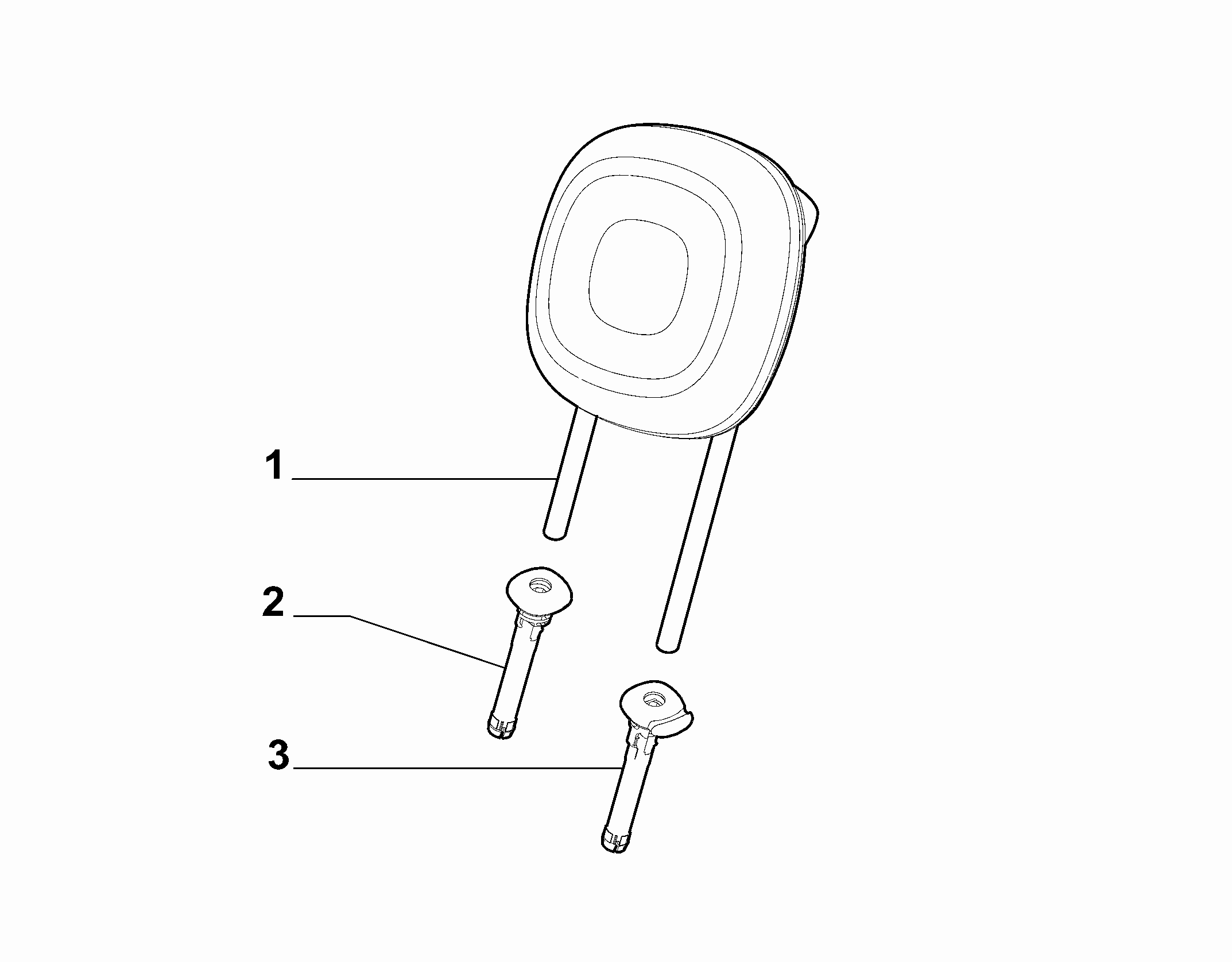 70613-050 REAR SEAT HEAD REST