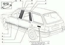 70712/00 НАРУЖНЫЕ НАКЛАДКИ И УПЛОТНИТЕЛИ 