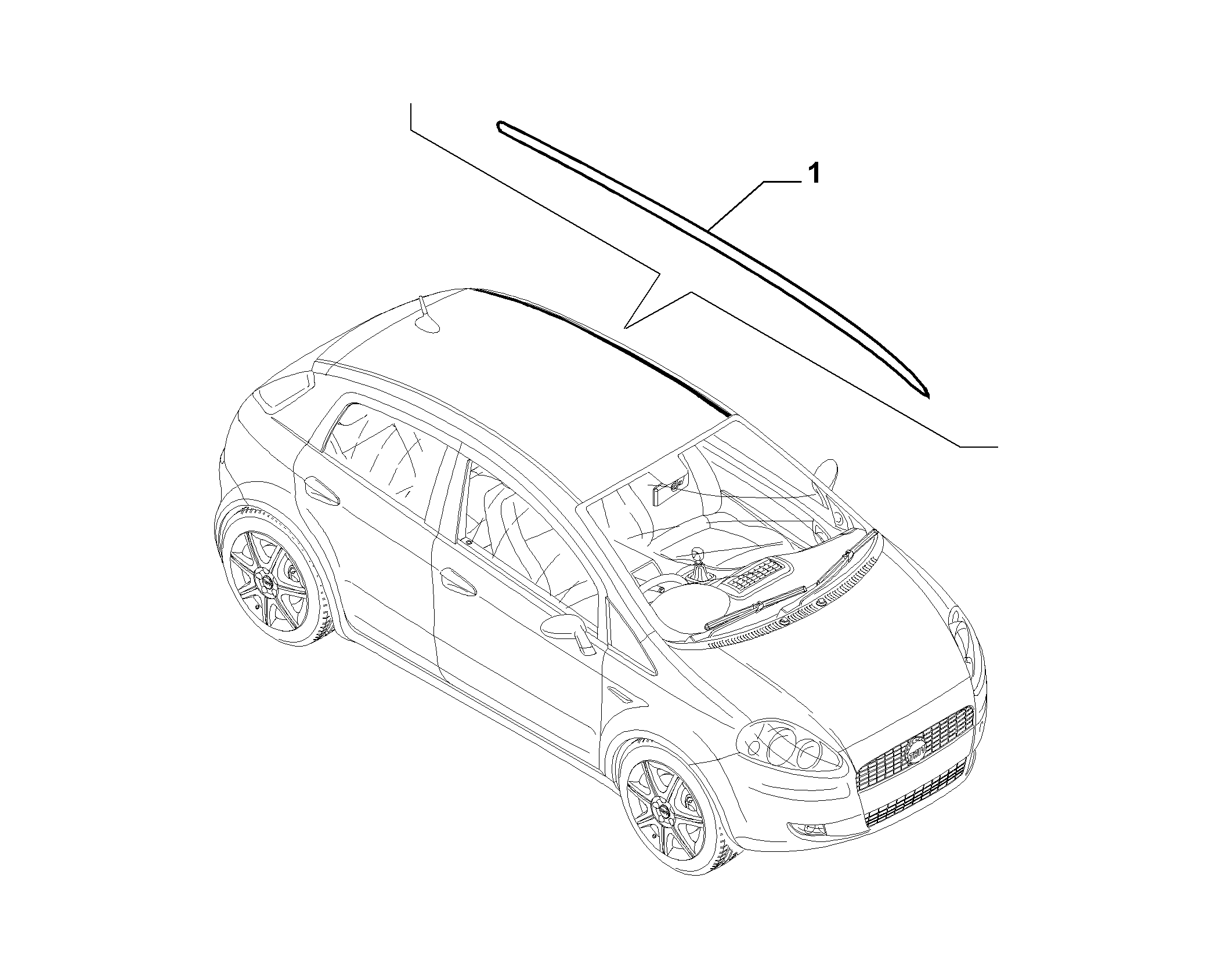 70712-030 OUTER MOULDINGS, ROOF AREA