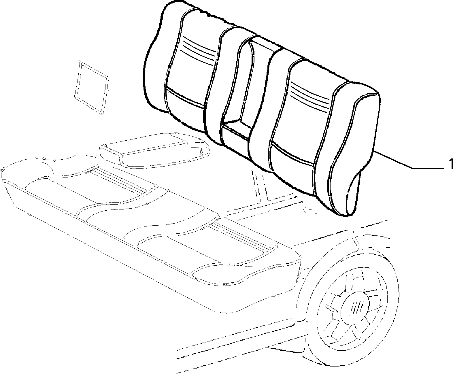 70615/00 REAR SEAT LINING