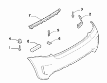 70727-020 REAR BUMPER CLAMPS