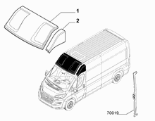 70018-020 ROOF FOR COMMERCIAL VEHICLES