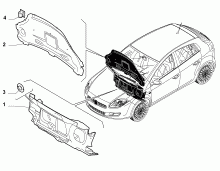 70522-010 BONNET AND ENGINE PADDING AND INSULATION
