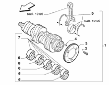 10103-010 ENGINE SHAFT AND HALF BEARING