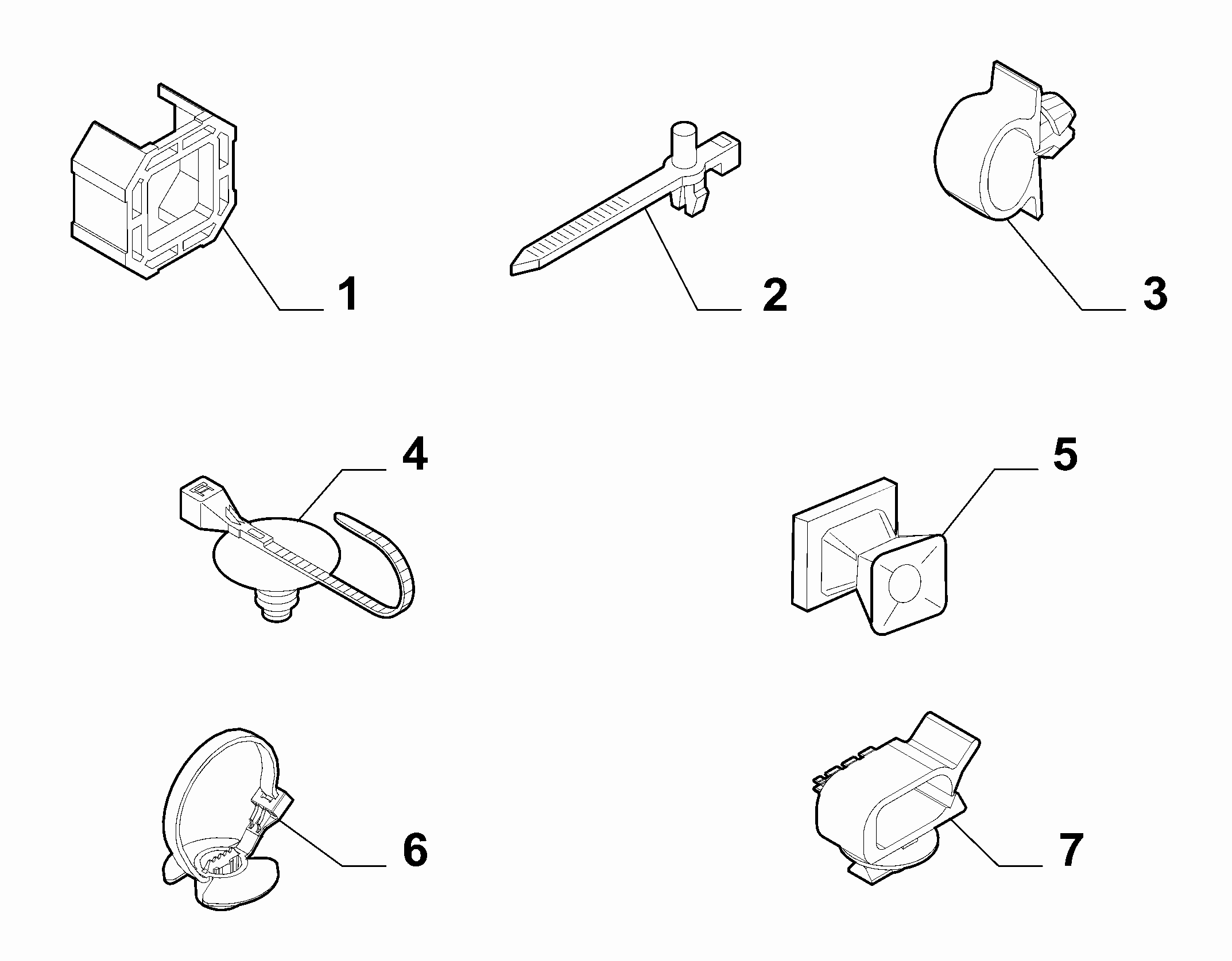 55527-030 PASSENGER COMPARTMENT AND REAR CABLE SET FASTENERS