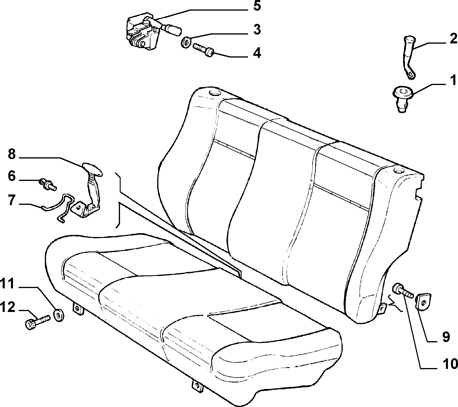 70613/00 REAR SEAT 