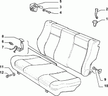 70613/00 REAR SEAT 