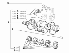 10103-010 ENGINE SHAFT AND HALF BEARING