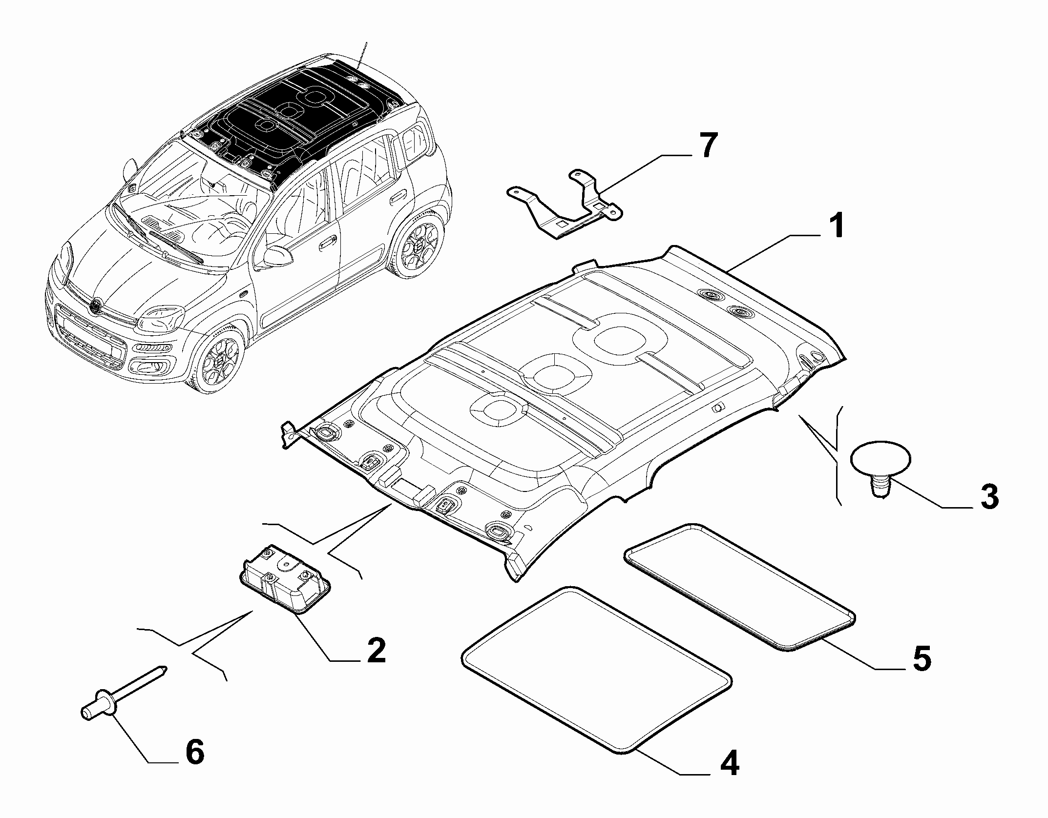 70523-010 INTERNAL ROOF LINING