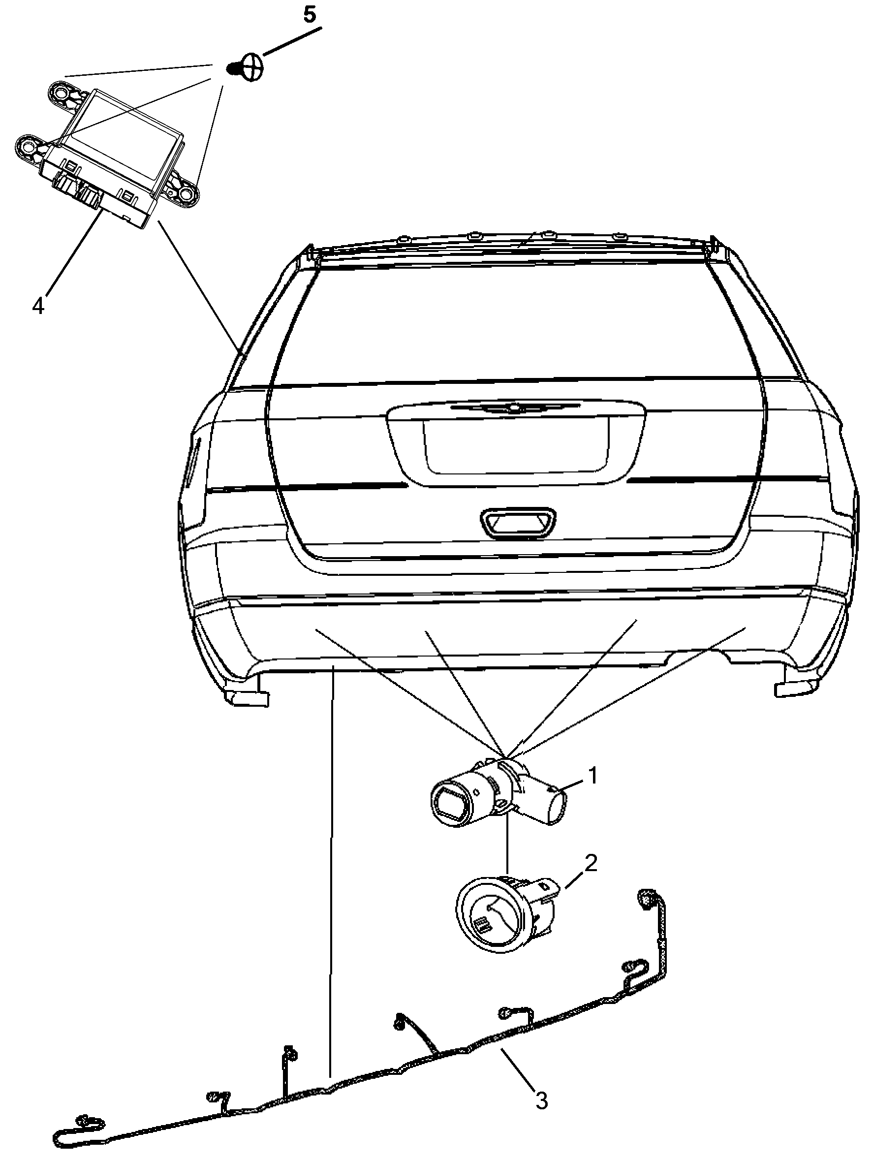 55501-060 CENTRALISED REAR PARKING SENSOR