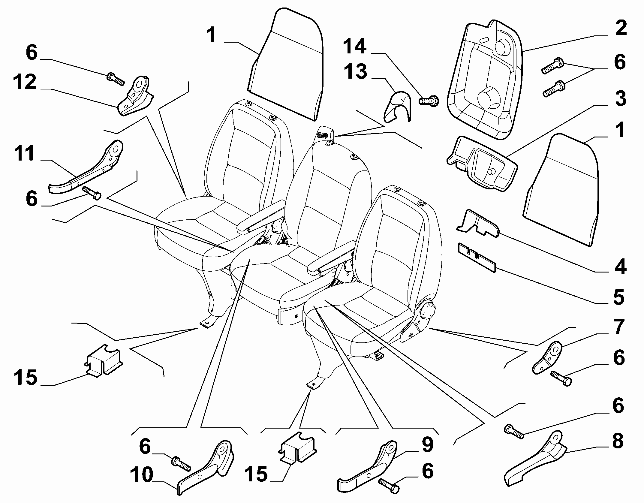 70613-042 SECOND ROW REAR SEAT COVERS