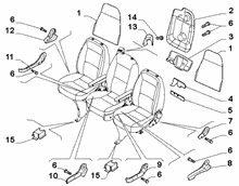 70613-042 SECOND ROW REAR SEAT COVERS