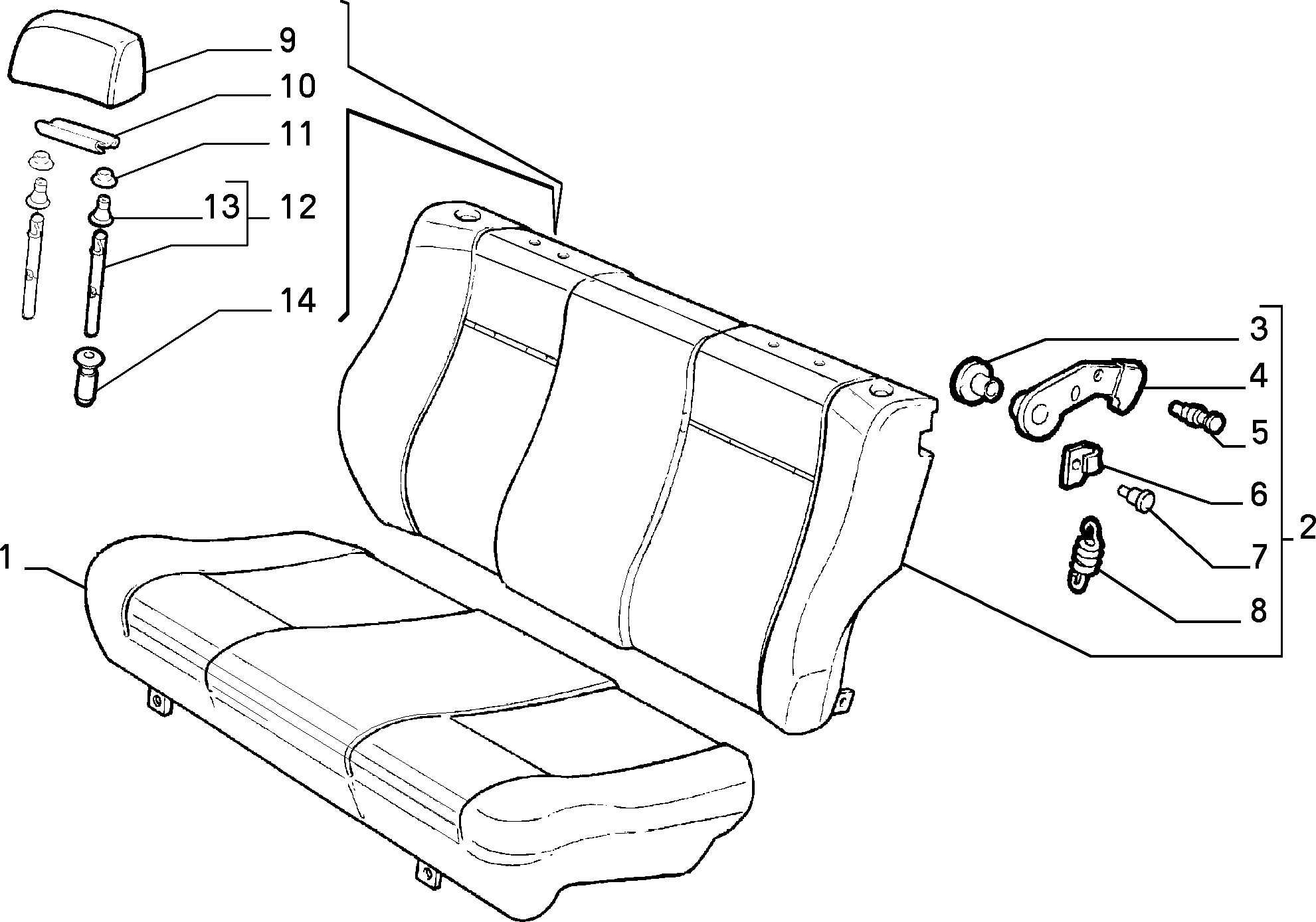 70613/00 REAR SEAT 