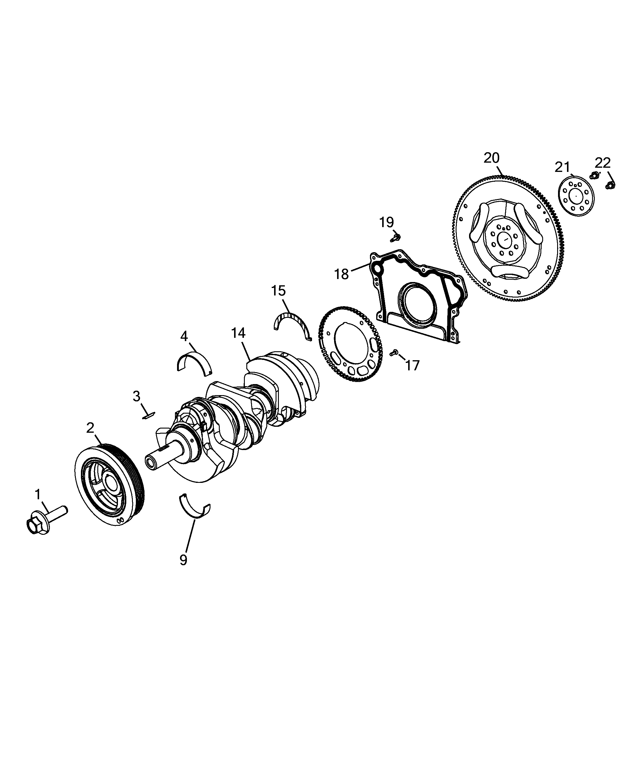 10103-010 ENGINE SHAFT AND HALF BEARING