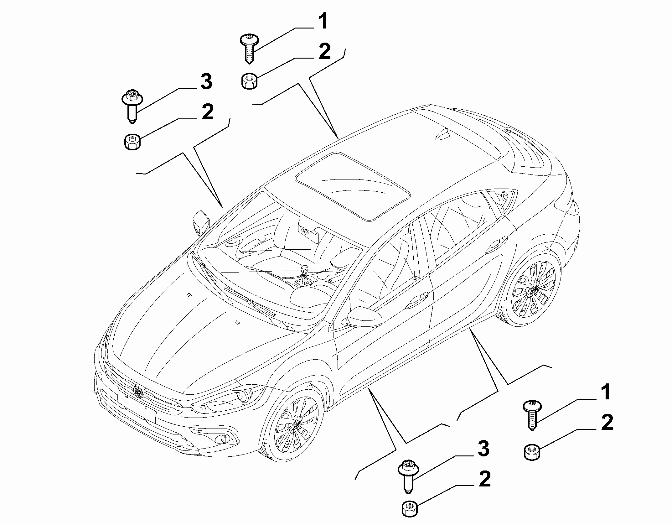 55527-040 CABLE SET FIXINGS ON MOVING PARTS