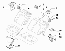 70613-030 REAR SEAT ADJUSTMENT DEVICE