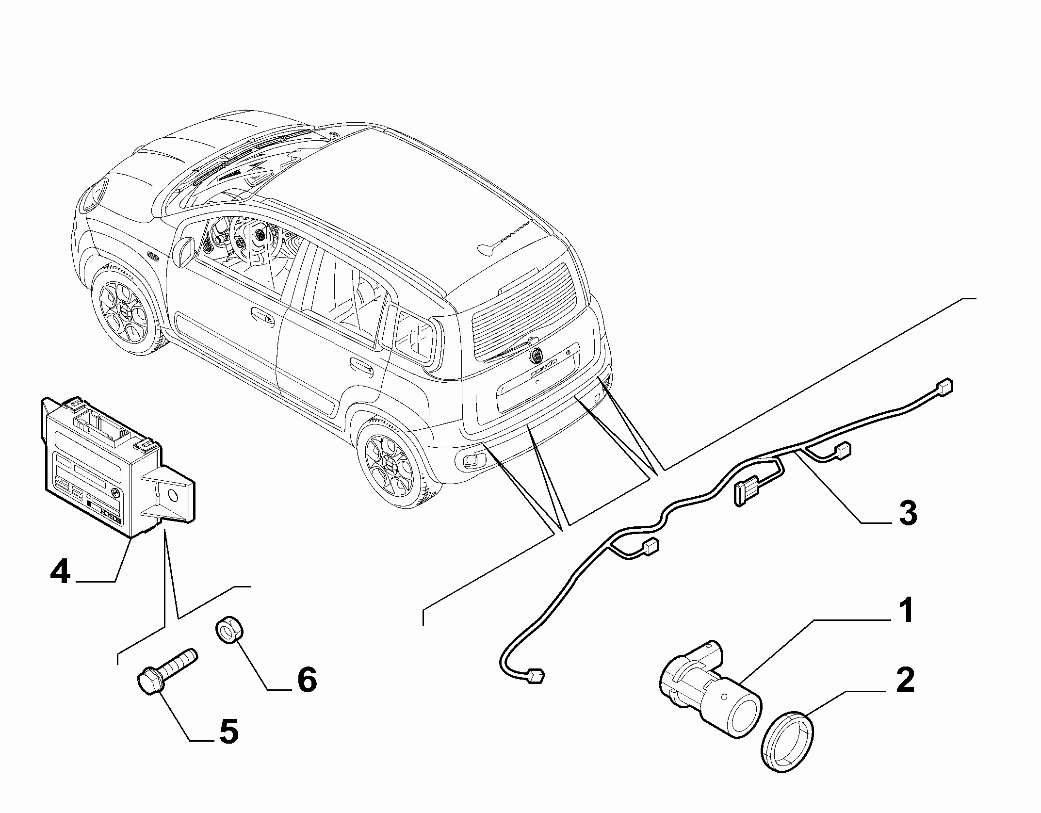 55501-060 CENTRALISED REAR PARKING SENSOR