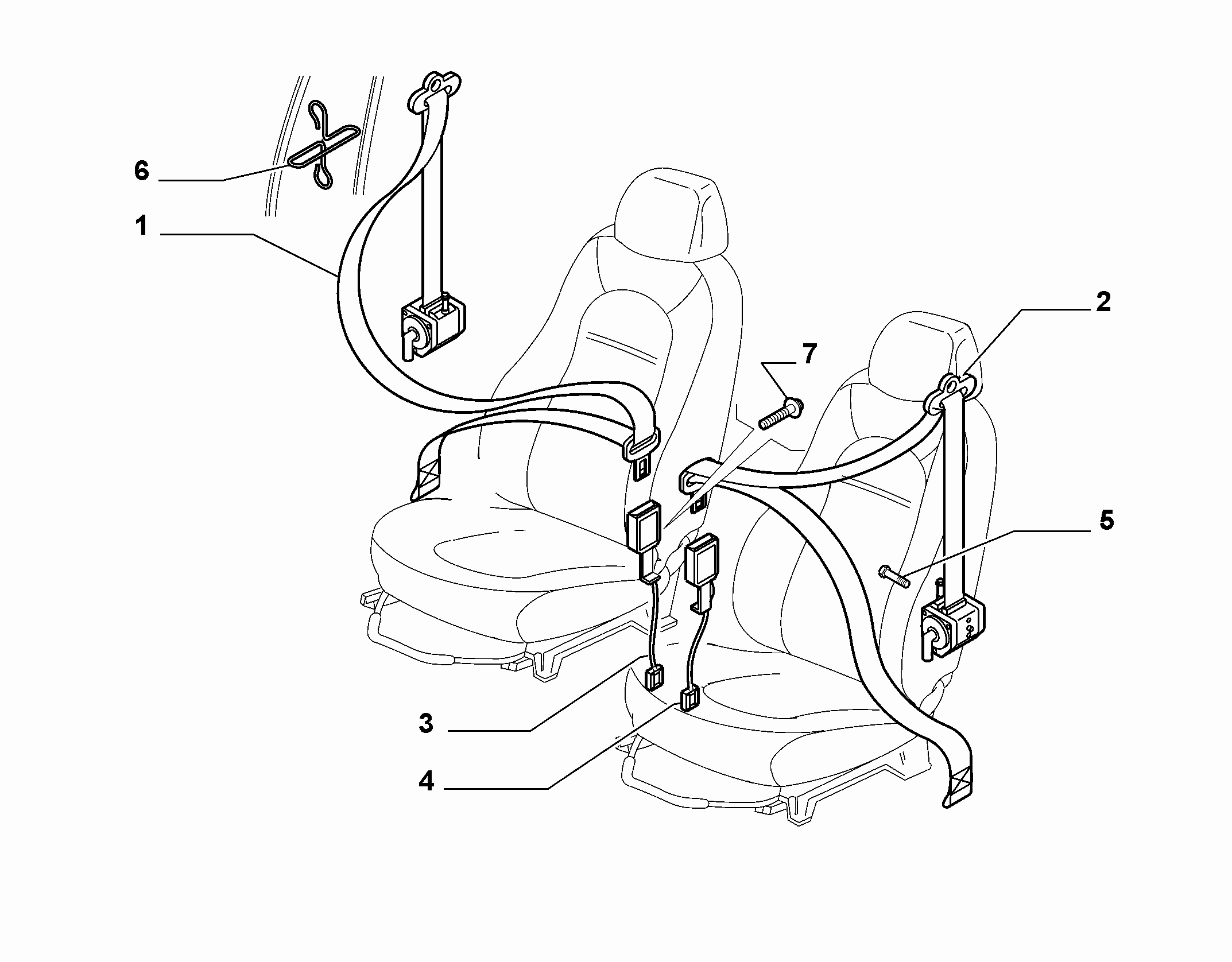 70527-010 FRONT SEAT BELTS