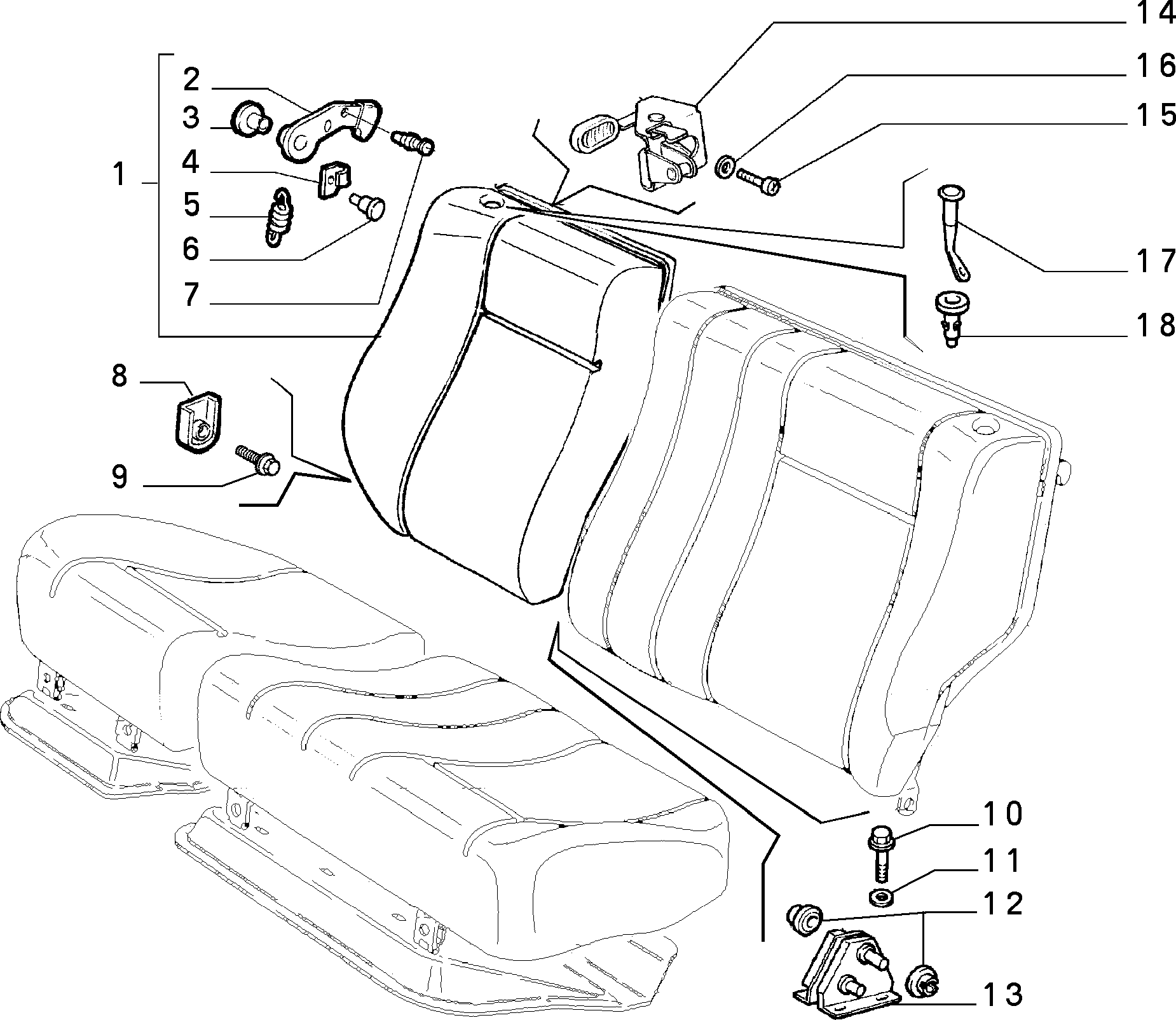 70613/02 REAR SEAT
