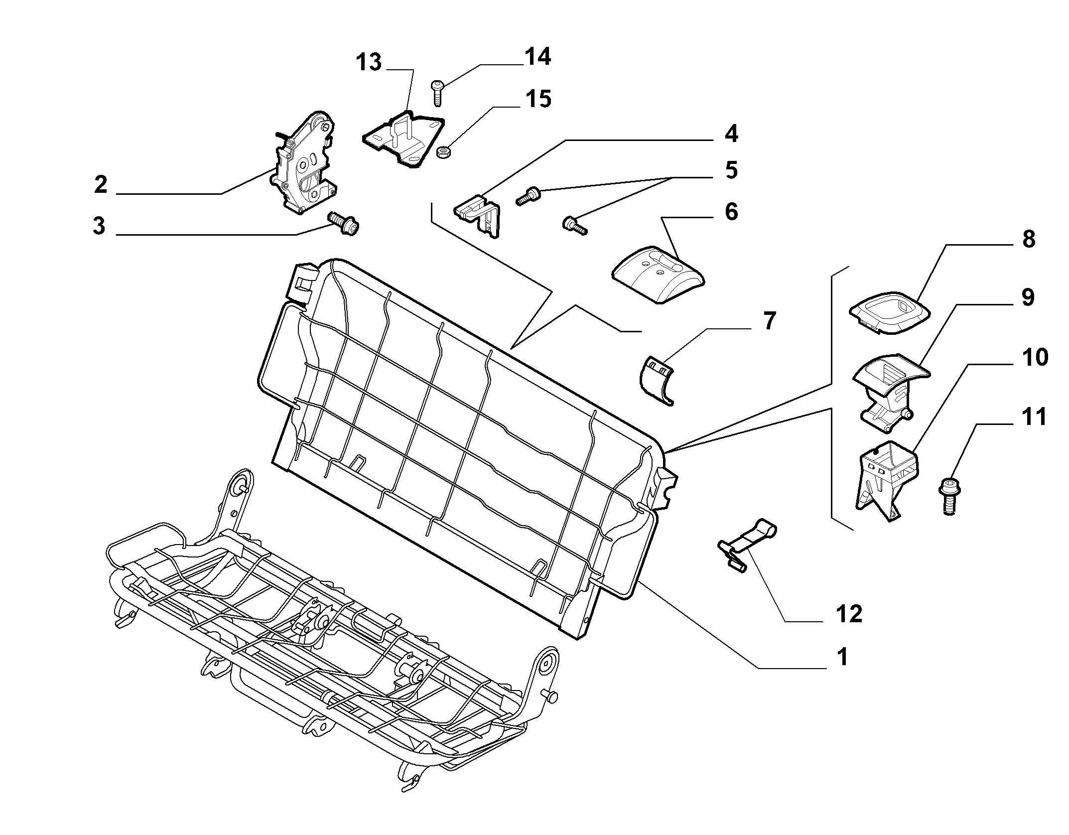70613/00 REAR SEAT