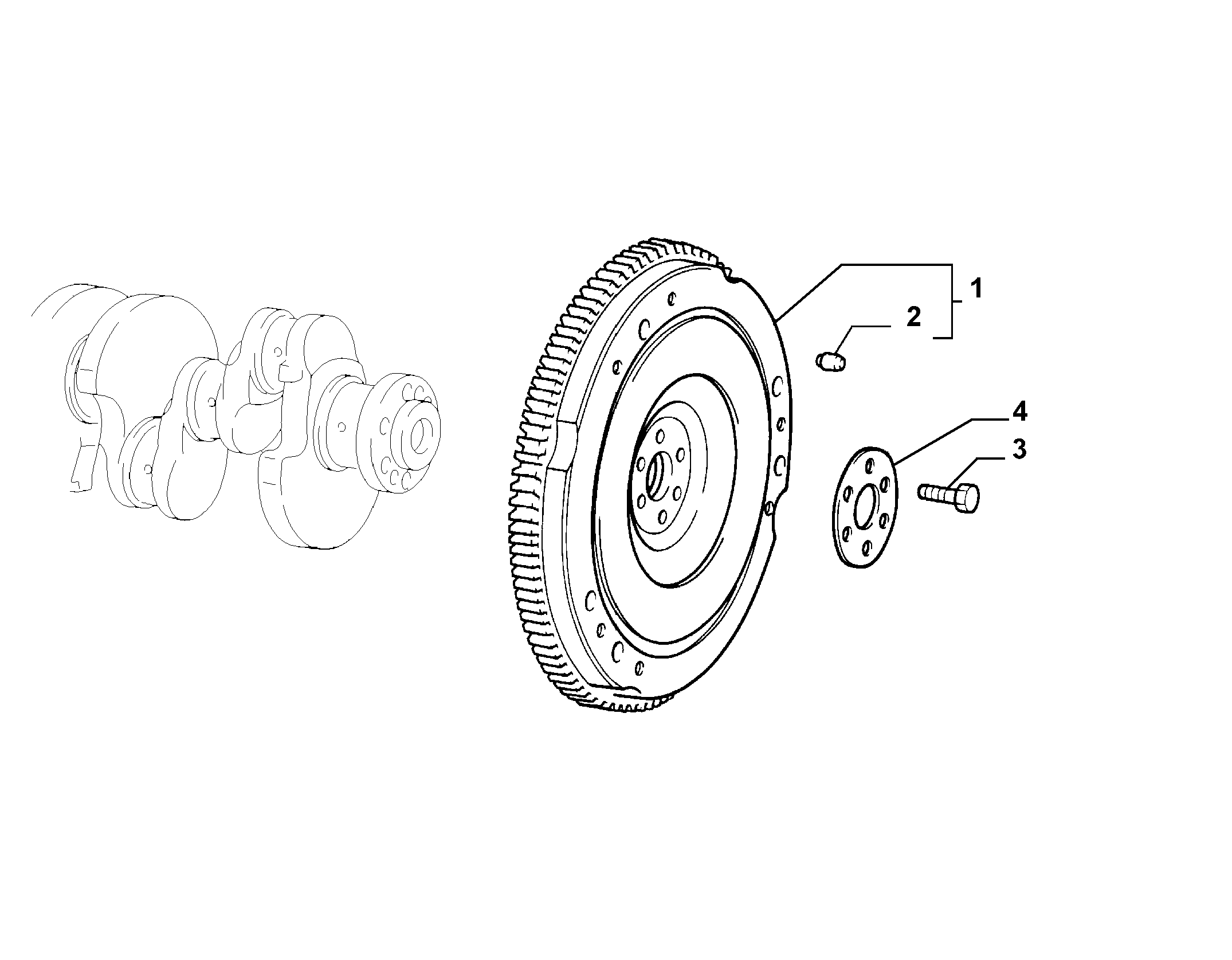 10103/00 ВАЛ И МАХОВИК ДВИГАТЕЛЯ