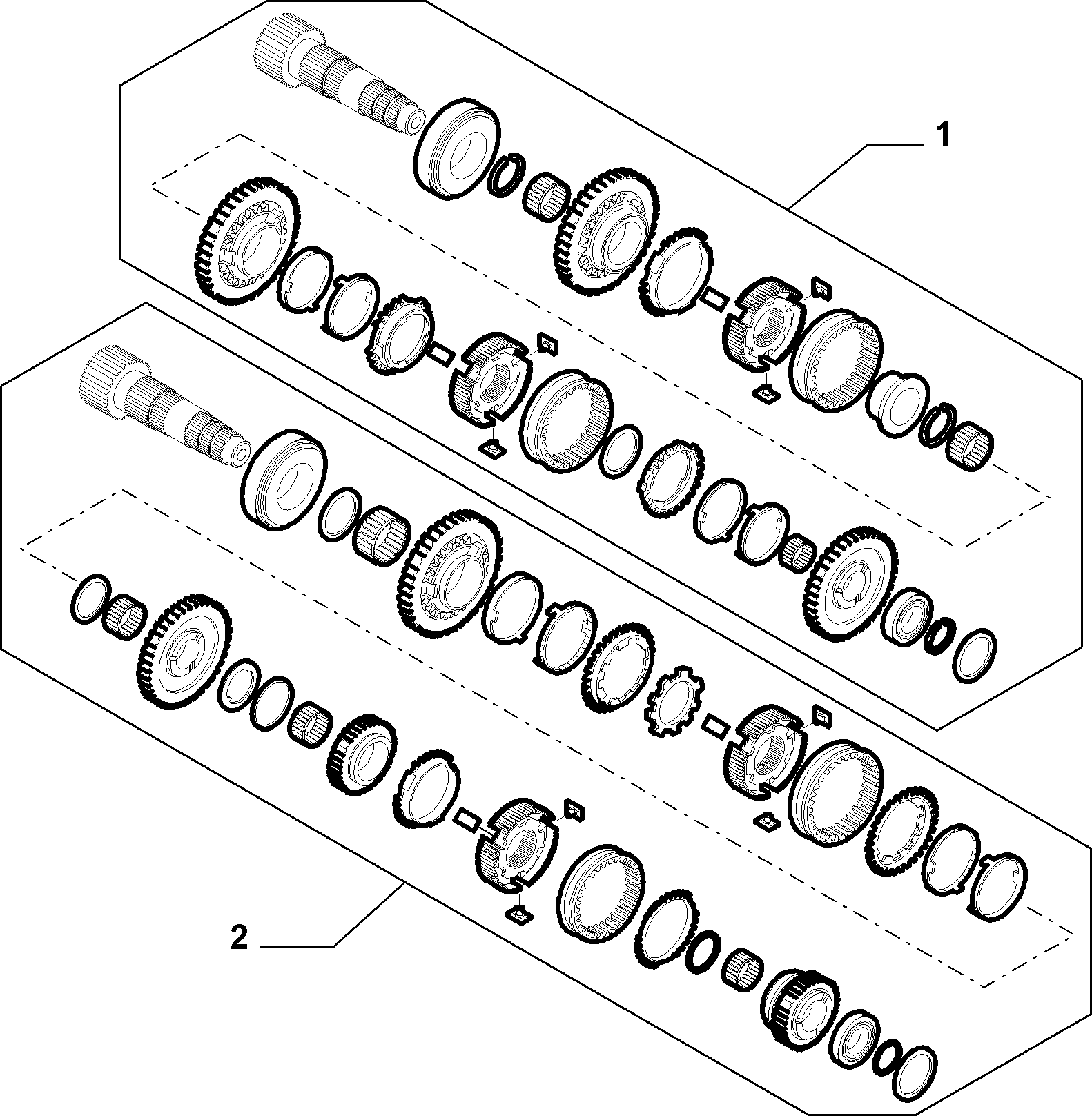 21215-033 SECONDARY UPPER AND LOWER SHAFT