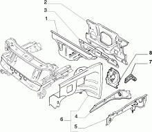 70002/00 КУЗОВ, РАМЫ (ПЕРЕДНЯЯ ЧАСТЬ)